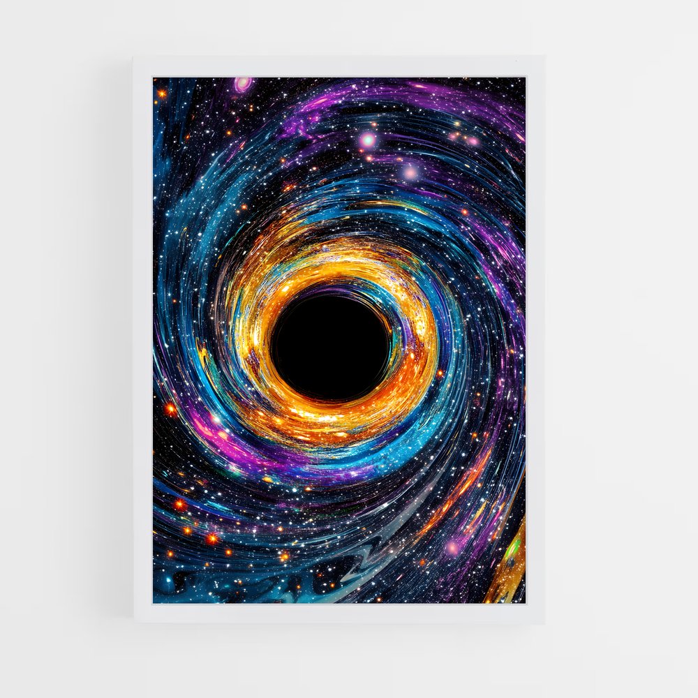Poster envoûtant d'un trou noir (vue 3)
